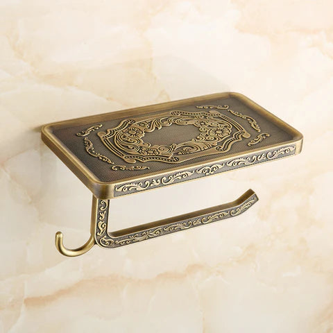 Vintage Half Brass Bathroom Set