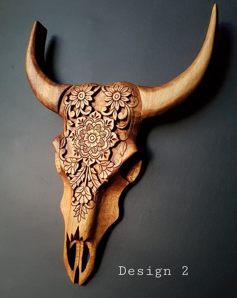 BULL SKULL WALL DECOR 2