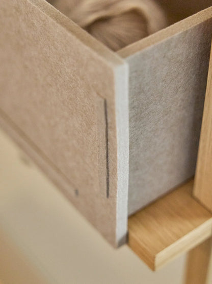 WoodUpp Vigg | Felt Box Beige & Ox Red