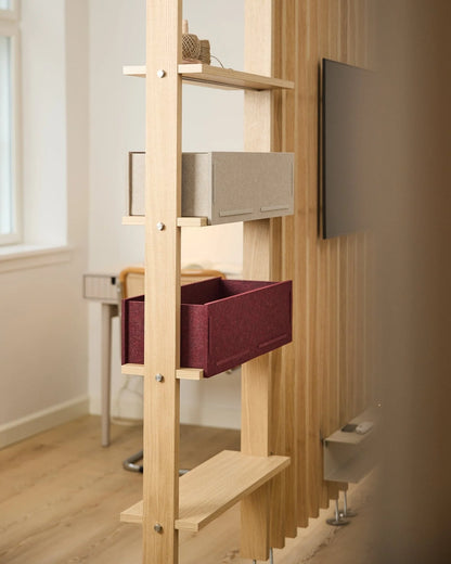 WoodUpp Vigg | Felt Box Beige & Ox Red