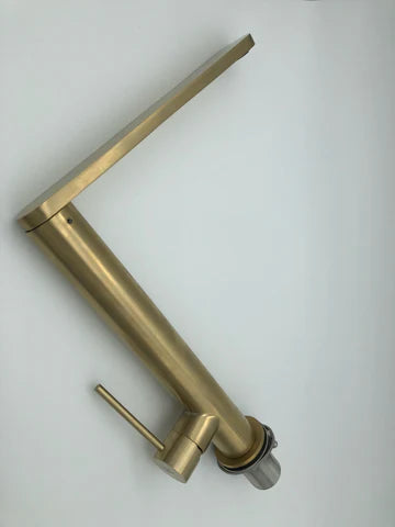 Brushed Gold Modern Pillar Mixer #20125