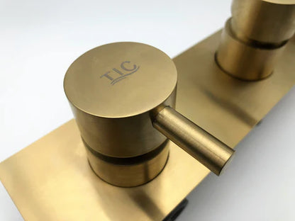 Brushed Gold Modern Bath Mixer With Hand Shower #20126