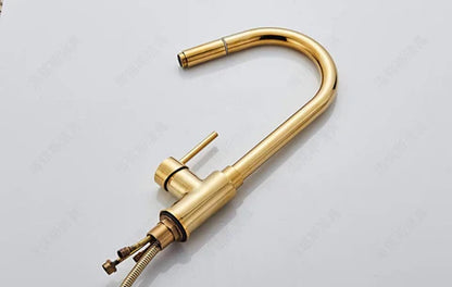 Gold Modern Extender Kitchen Mixer #201798