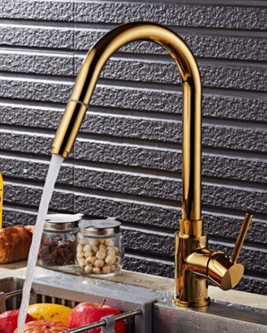 Gold Modern Extender Kitchen Mixer #201798