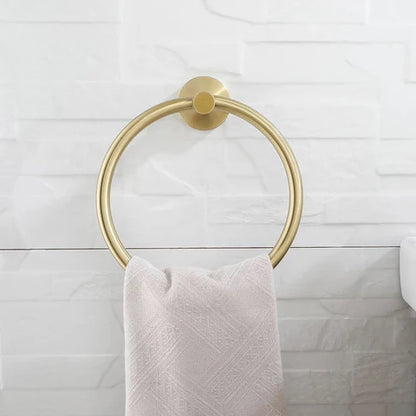 Brushed Gold Towel Ring #20205