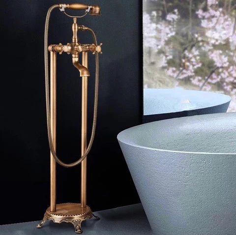 Antique Brass Freestanding Bath Mixer #201740