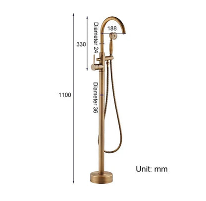 Modern Brass Free Standing Bath Mixer #201832