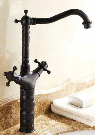 Oil Rubbed Black Antique Tall Basin Mixer #201781
