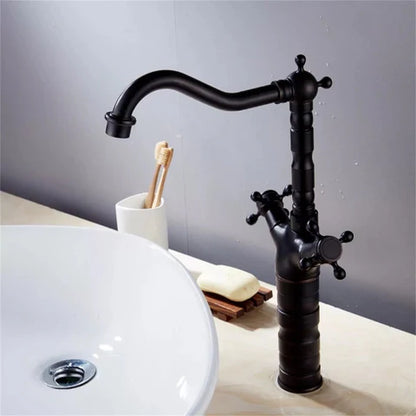 Oil Rubbed Black Antique Tall Basin Mixer #201781