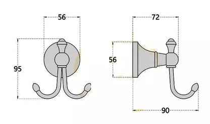 Antique Black Robe Hook #20198