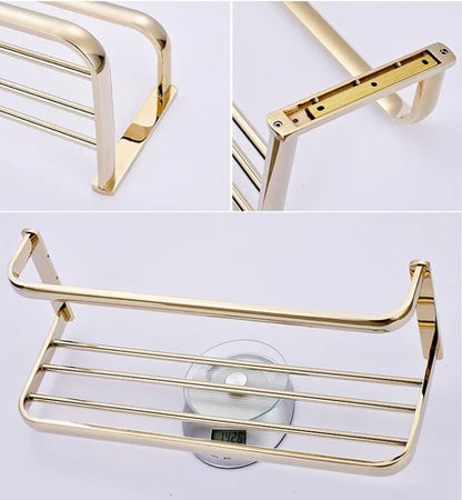 Gold Modern Bath Towel Rack and Rail #201924
