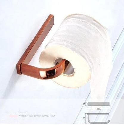 Rose Gold Modern Toilet Roll Holder #201911
