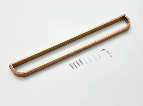 Rose Gold Modern Single Towel Rail #201862 - Image 3
