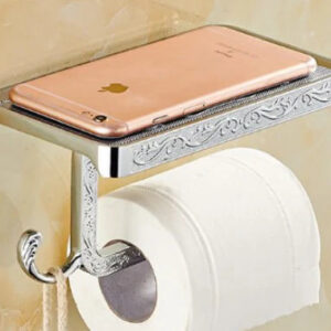 Chrome Embossed Toilet Roll Holder #201814