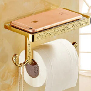 Gold Embossed Toilet Roll Holder #201815