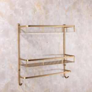 Brass Double Storage Basket #20105