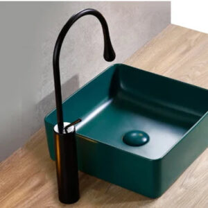Black Teardrop Tall Basin Mixer #1702