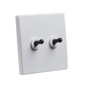Classic White with black Toggle - 2 Levers
