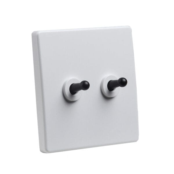 Classic White with black Toggle - 2 Levers