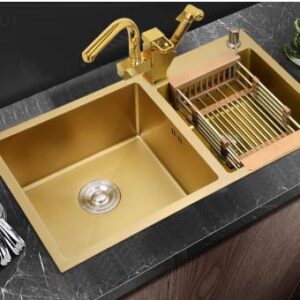 Gold Double Kitchen Sink #1602
