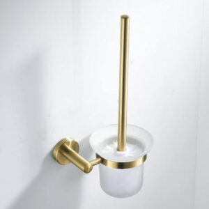 Brushed Gold Minimal Toilet Brush Holder #201874