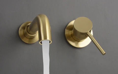 Brushed Gold Modern Basin Mixer #20213 - Image 2