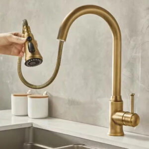 Brass Pull Out Kitchen Mixer #20259