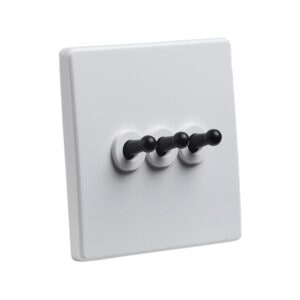 Classic White with black Toggle - 3 Levers