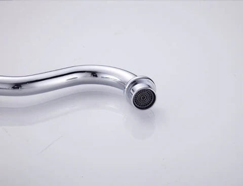 Chrome Antique Single Floral Ceramic Handel Mixer #201773 - Image 5