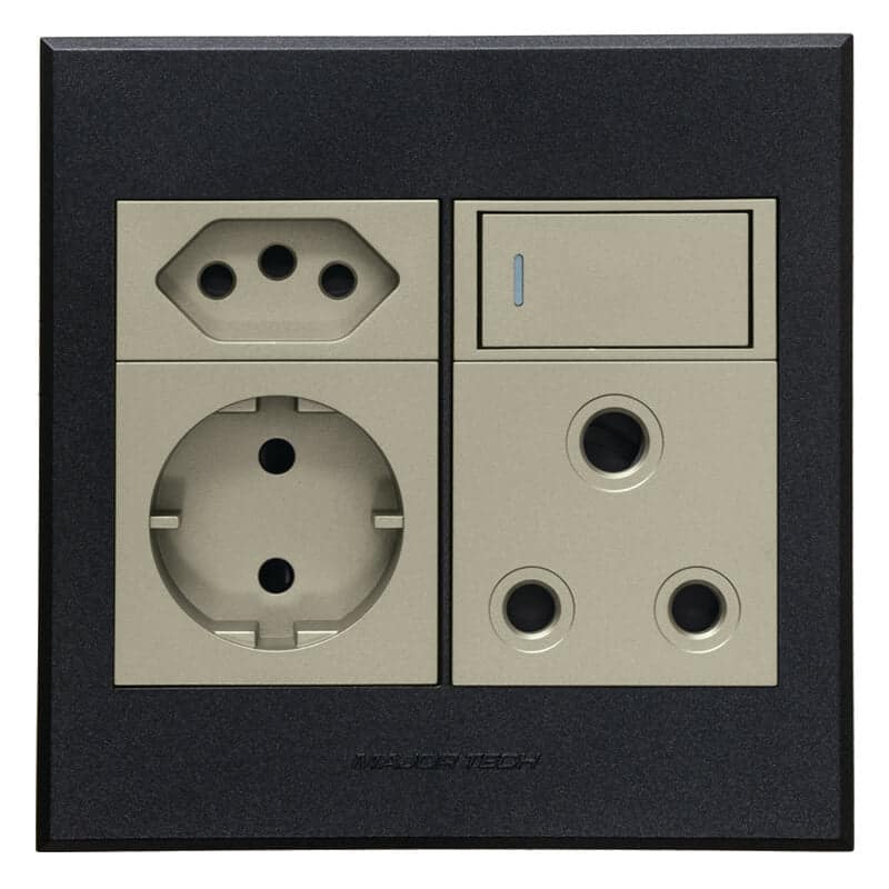 Veti 3 - Round 2 Pin Plug Wall Socket