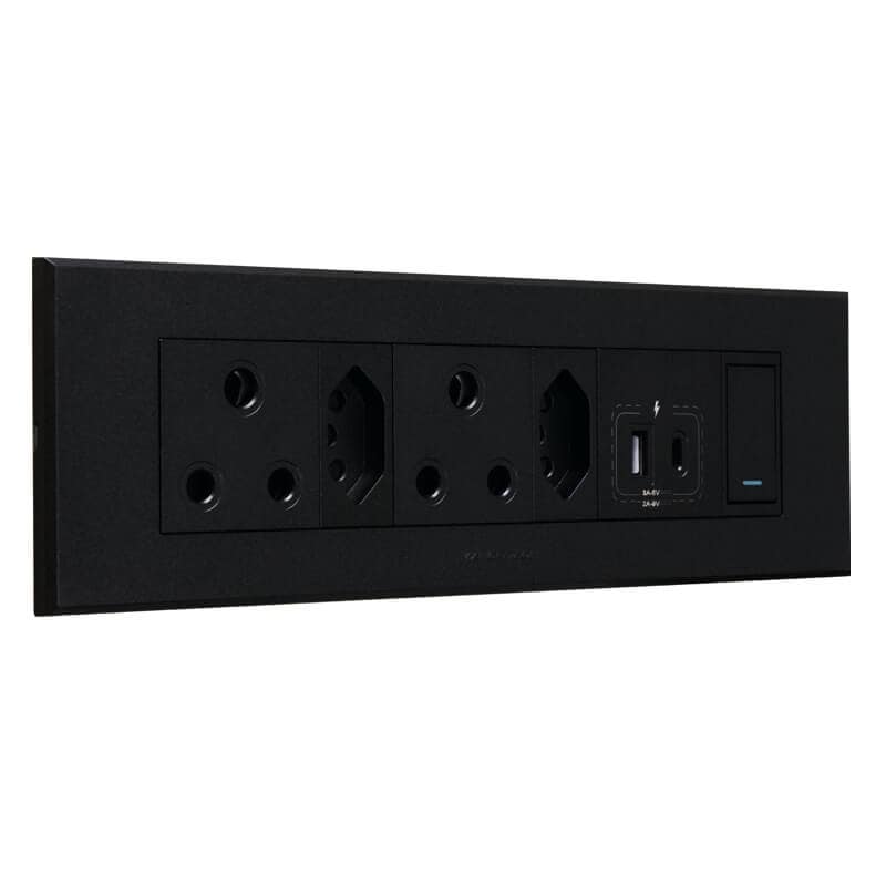 VETI 3 - Double RSA Sockets, Double RSA V-Slim, Combined USB A&C Socket Module - Image 3
