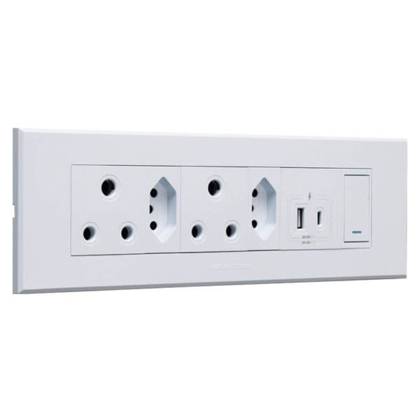 VETI 3 - Double RSA Sockets, Double RSA V-Slim, Combined USB A&C Socket Module - Image 5