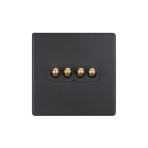 Classic  -Grey with Brass Toggle - 4 levers