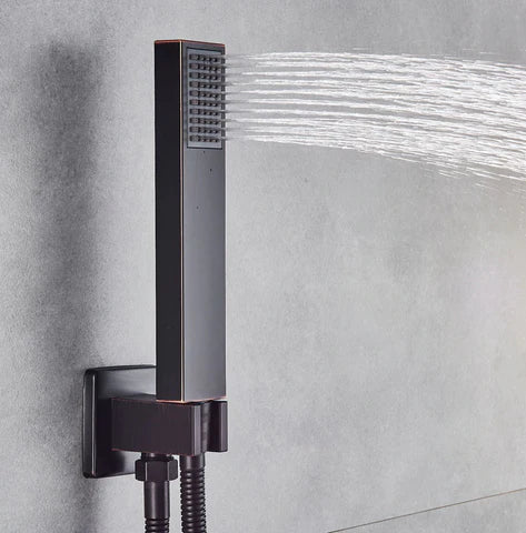 Black Concealed Shower Unit With Hand Shower #201795 - Image 2