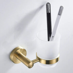 Brushed Gold Minimal Toothbrush Holder #201875