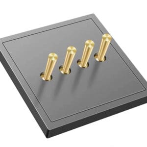 Luna Grey with Brass Toggle 4 levers