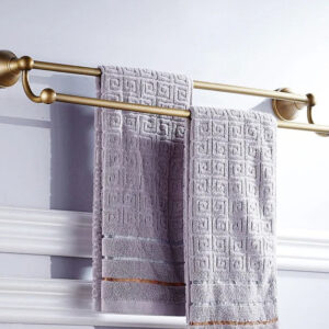 Antique Brass Double Towel Rail