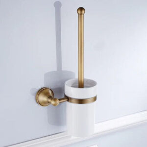 Antique Brass Toilet Brush Holder