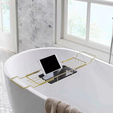 Gold & Black Marble Bath Caddy #20206 - Image 4