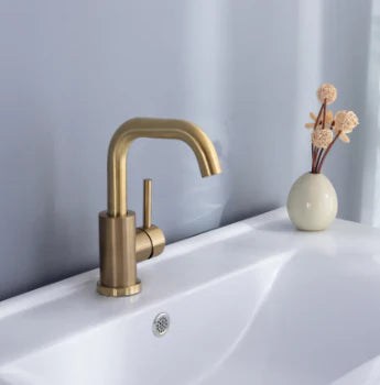 Brushed Gold Mini High Arc Mixer #202397 - Image 3