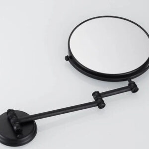 Double Sided Magnification Vanity Mirror Black- Wall Mount #201859