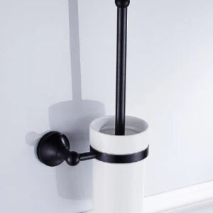 Antique Oil Rubbed Black Toilet Brush Holder #20193
