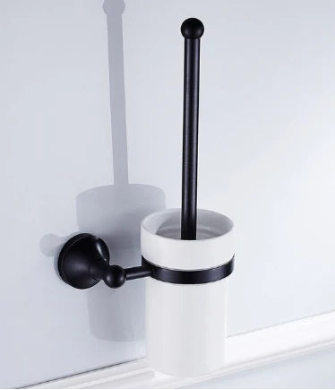 Antique Oil Rubbed Black Toilet Brush Holder #20193