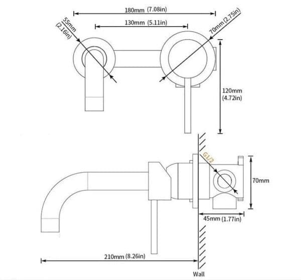 Brass Modern Basin Mixer - Image 3