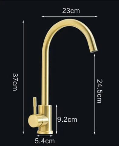 Brushed Gold Minimal Round Arc Mixer #201849 - Image 4