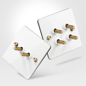 Detailed - White with Gold Toggle