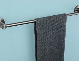 Gun Metal Grey Minimal Single Towel Rail #202417