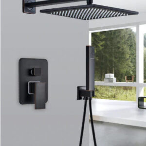 Black Concealed Shower Unit With Hand Shower #201795