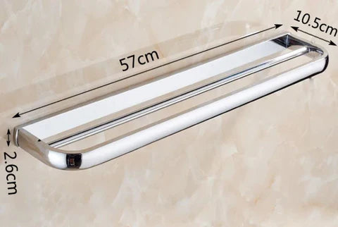 Chrome Modern Double Towel Rail #202354 - Image 2