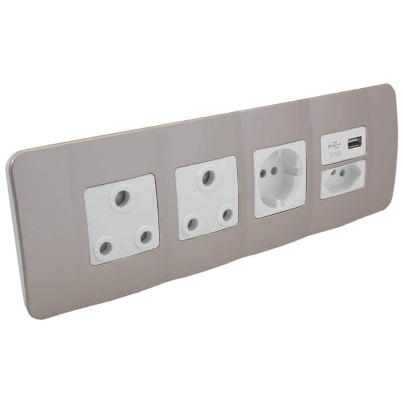 Omni - Double RSA Sockets, Single RSA Schuko, Single USB Charger and Single RSA V-Slim - Image 2